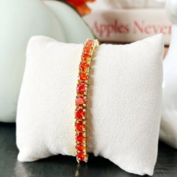 Park Lane Micro Impression Pumpkin Limited Edition Tennis Bracelet - Picture 2 of 5